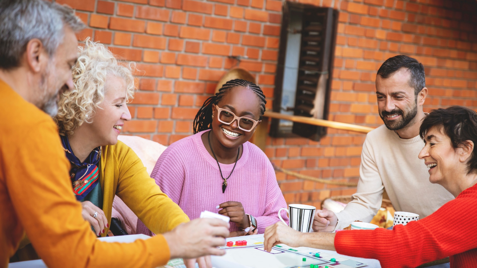 A group of people playing board games.